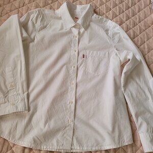 Levi's size medium long-sleeve white button-up shirt